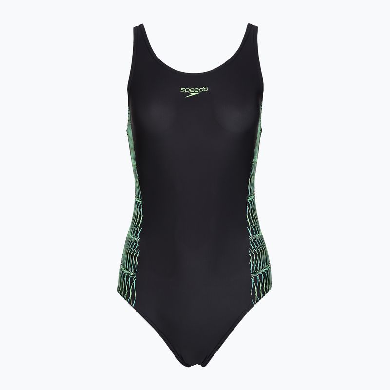 Dámské jednodílné plavky Speedo Placement Muscleback anthracite/clover 6