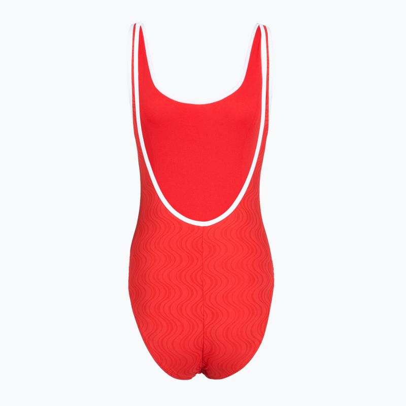 Dámské jednodílné plavky Speedo Texture Bound Scoop high risk red/bright white 2