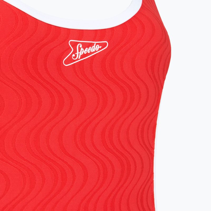 Dámské jednodílné plavky Speedo Texture Bound Scoop high risk red/bright white 3