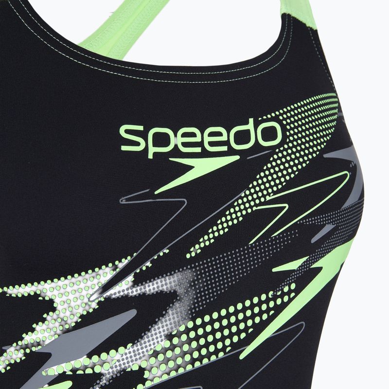 Dámské jednodílné plavky Speedo Medley Logo Medalist anthracite/clover 3