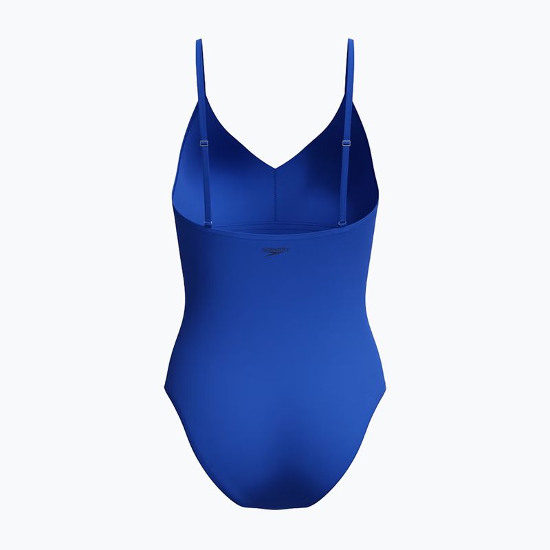 Jednodílné dámské plavky Speedo Solid V-Neck deep sapphire 2