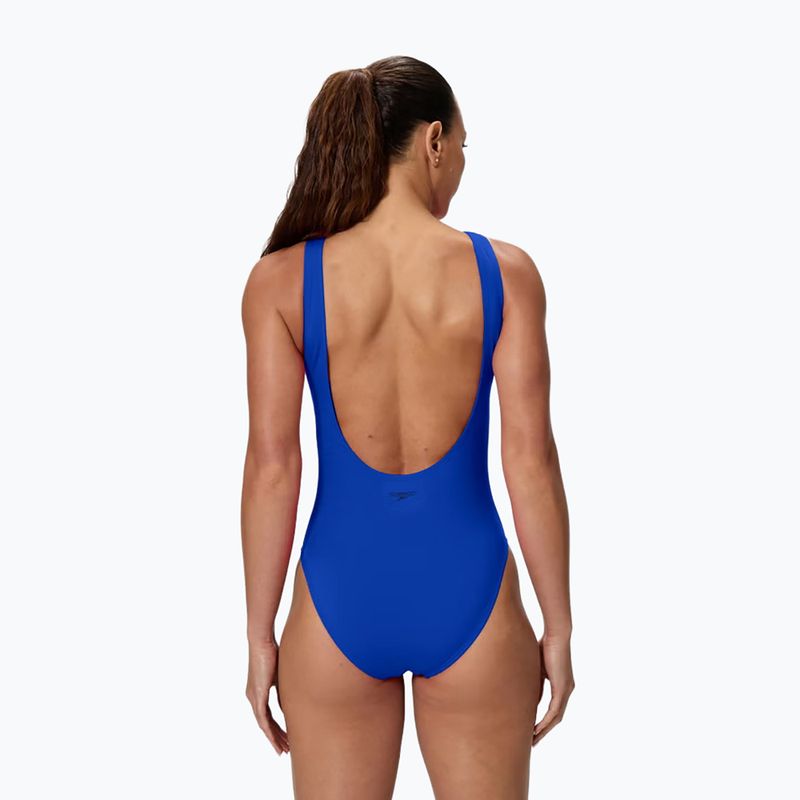 Dámské jednodílné plavky Speedo Solid High Neck deep sapphire 2