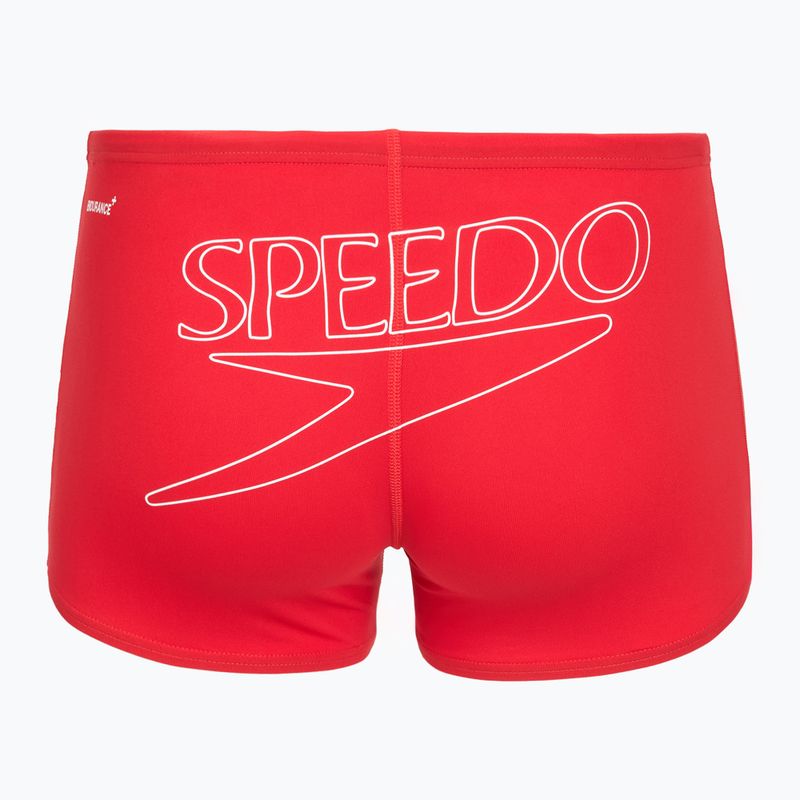 Pánské plavecké boxerky Speedo Endurance+ Logo Aquashort high risk red 2