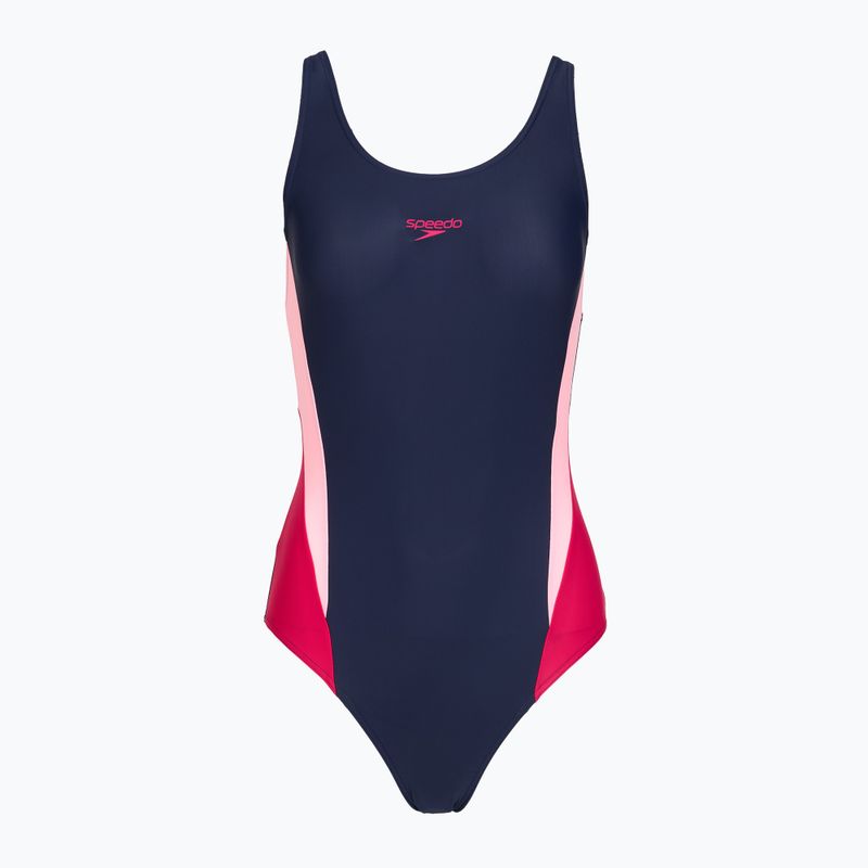 Dámské jednodílné plavky Speedo Colourblock 2.0 peacoat/pink 6