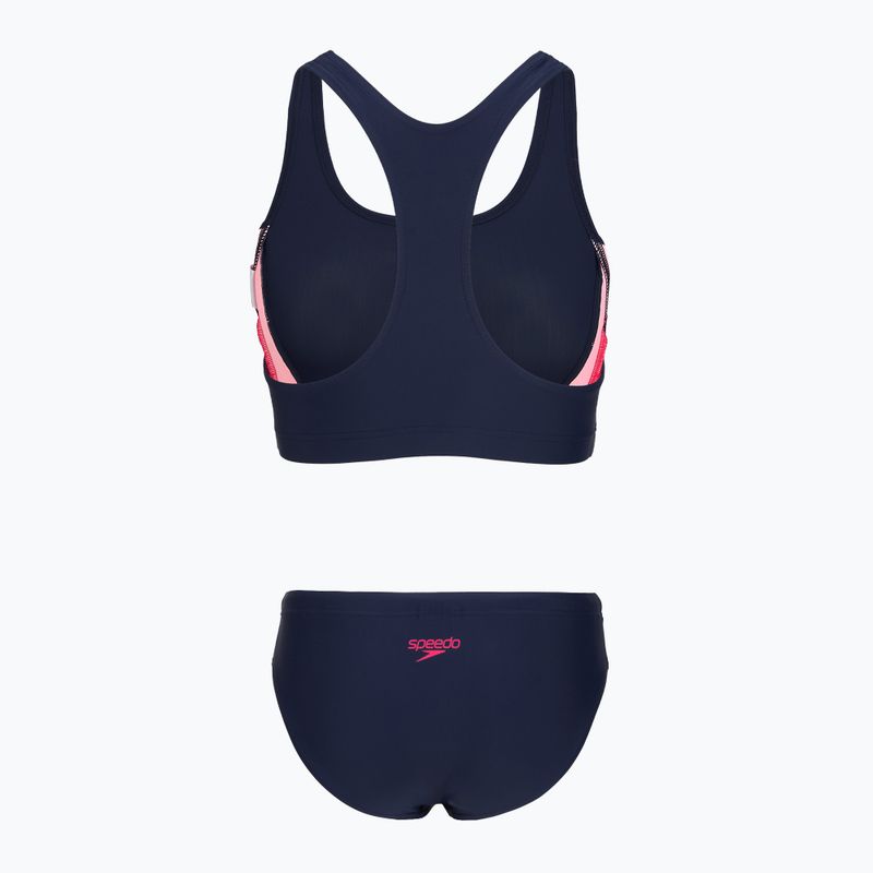 Dámské jednodílné plavky Speedo Colourblock Splice 2.0 peacoat/pink 2