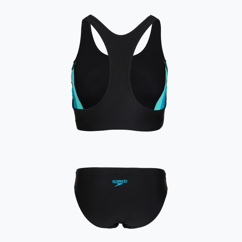 Dámské jednodílné plavky Speedo Colourblock Splice 2.0 anthracite/mayanblue 2