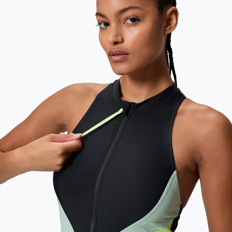 Dámské jednodílné plavky Speedo Ocean Flex Zip black/pale clover 4