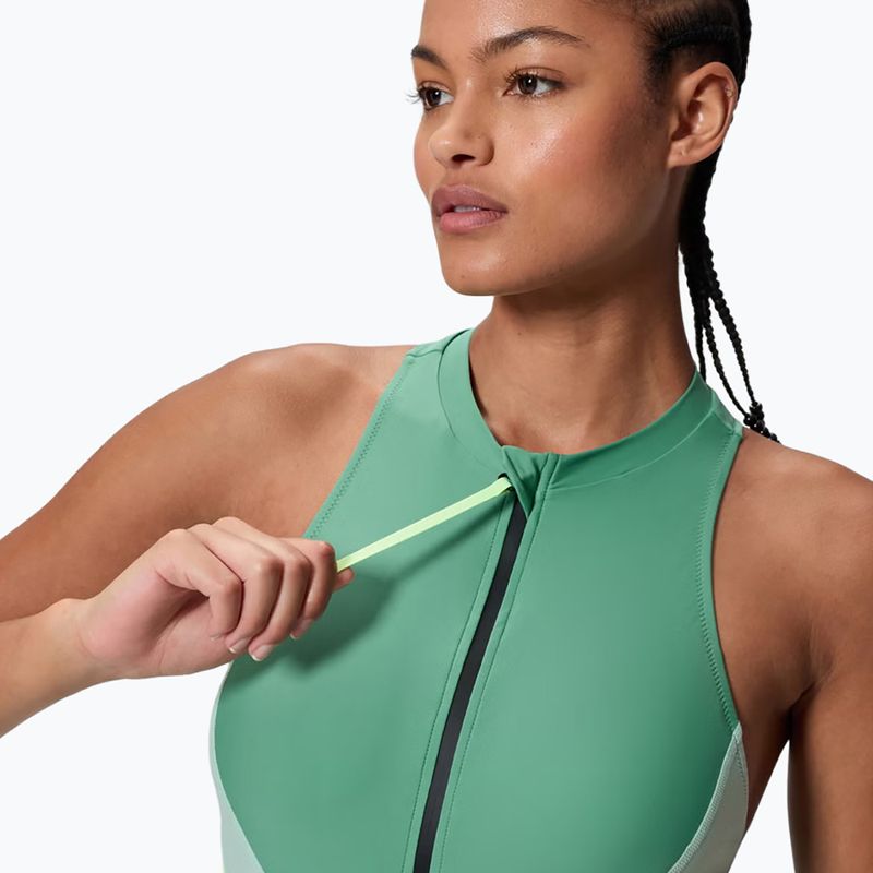 Dámské jednodílné plavky Speedo Ocean Flex Zip fortune green/pale clover 4