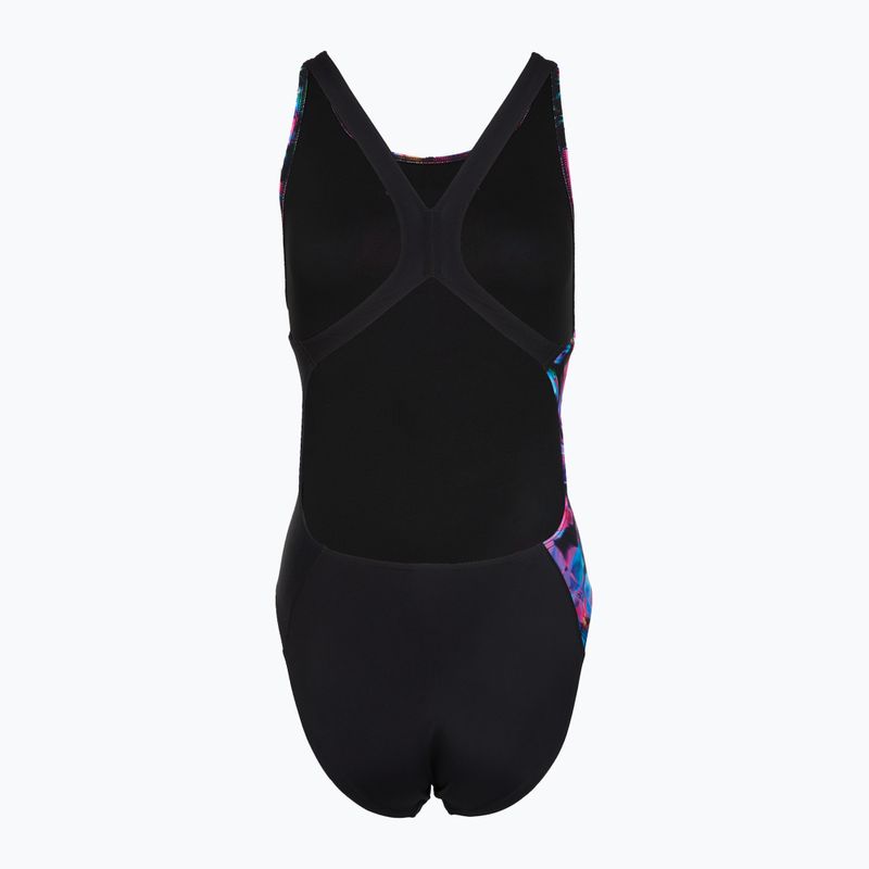 Dámské jednodílné plavky Speedo FL Placement Printed Powerback glitchy garden/black 2