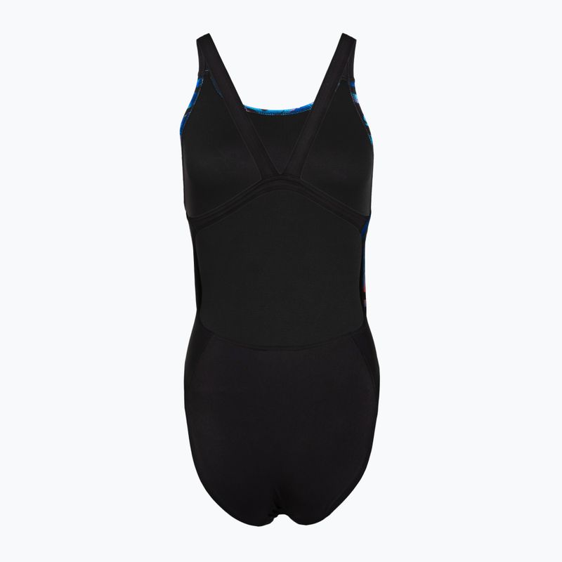 Dámské jednodílné plavky Speedo Placement Printed Leaderback canyon ombre/black 2