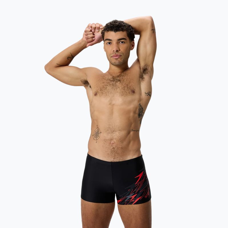 Pánské plavecké boxerky Speedo Medley Logo Aquashort anthracite/hrr 2