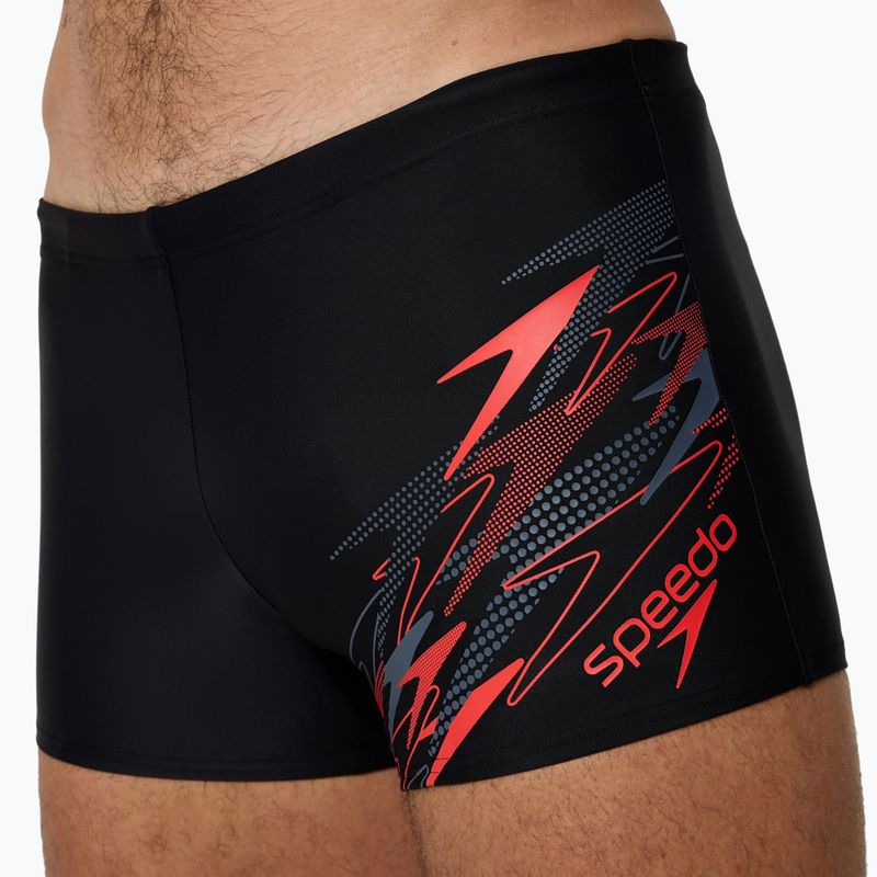 Pánské plavecké boxerky Speedo Medley Logo Aquashort anthracite/hrr 5