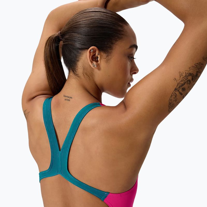 Dámské jednodílné plavky Speedo Solid Powerback punchy pink 3