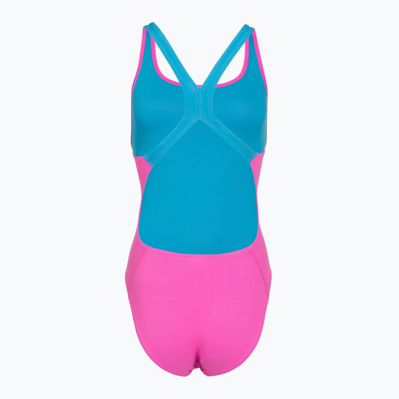 Dámské jednodílné plavky Speedo Solid Powerback neon flamingo 2