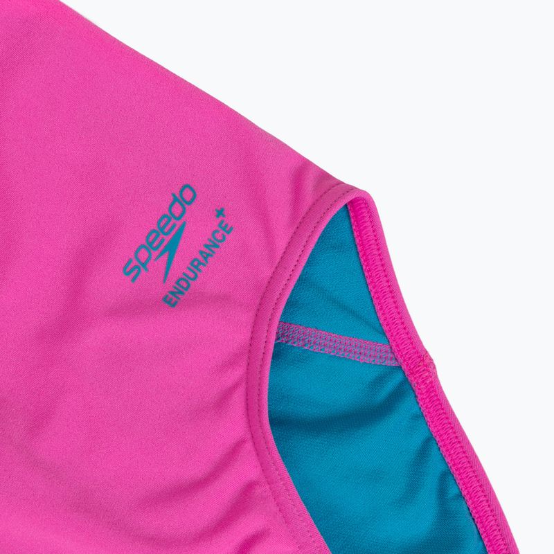 Dámské jednodílné plavky Speedo Solid Powerback neon flamingo 3