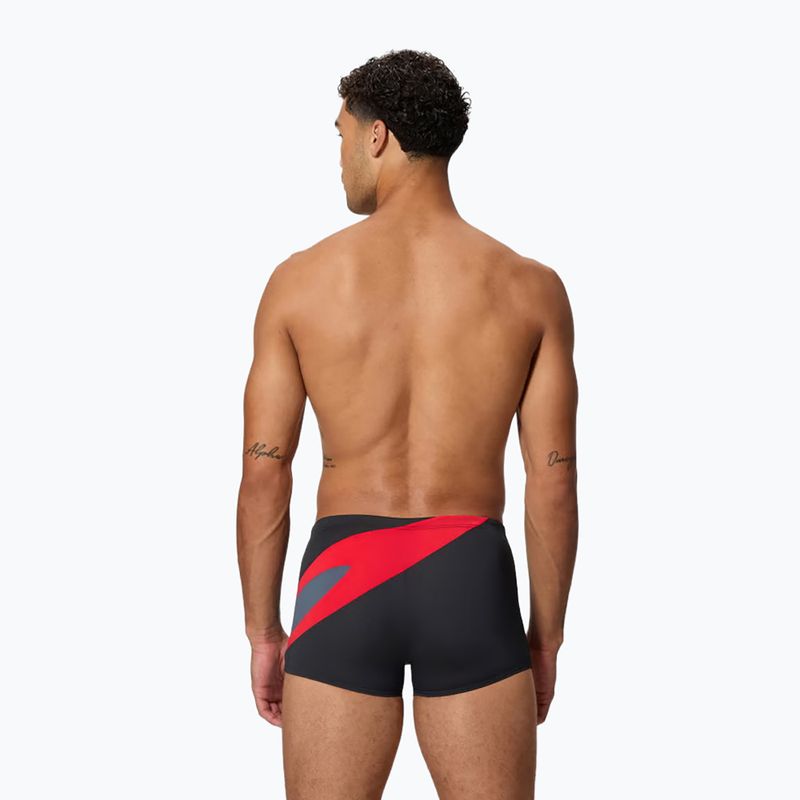 Pánské plavecké boxerky Speedo Hyperboom Aquashort anthracite/high risk red 2