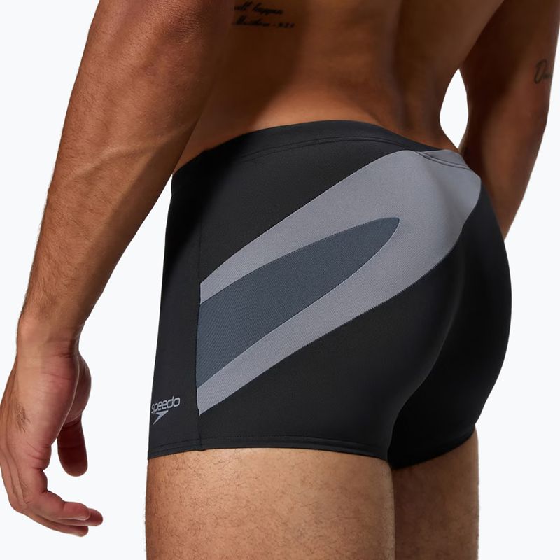 Pánské plavky boxerky Speedo Hyperboom Aquashort anthracite/coin grey 5