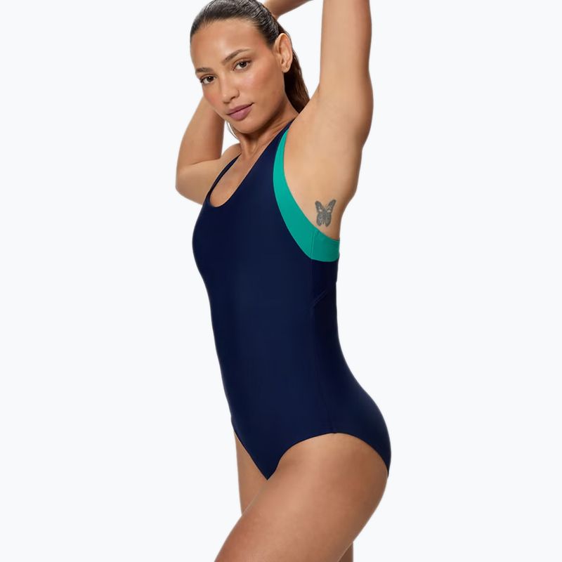Dámské jednodílné plavky Speedo Colorblock Racerback peacoat/peacock teal 3