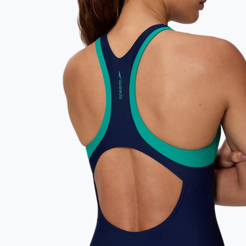 Dámské jednodílné plavky Speedo Colorblock Racerback peacoat/peacock teal 4