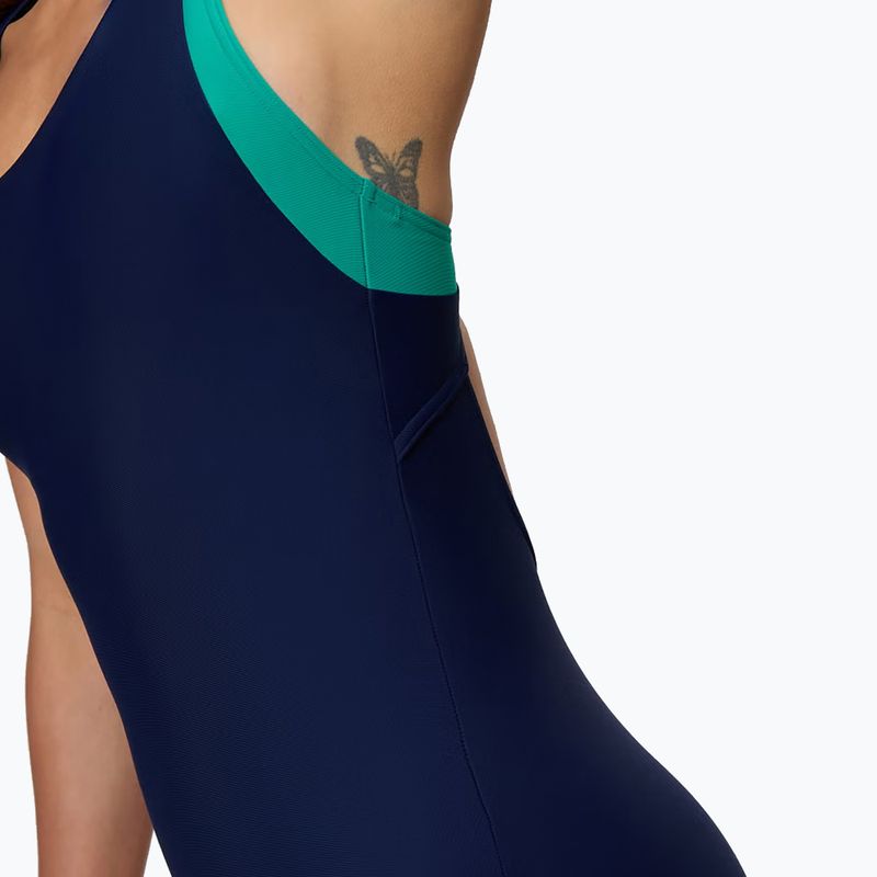 Dámské jednodílné plavky Speedo Colorblock Racerback peacoat/peacock teal 5