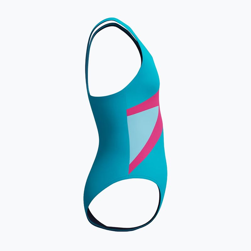 Dětské jednodílné plavky Speedo Hyperboom Butterfly Back mayan blue/margarita pink 4