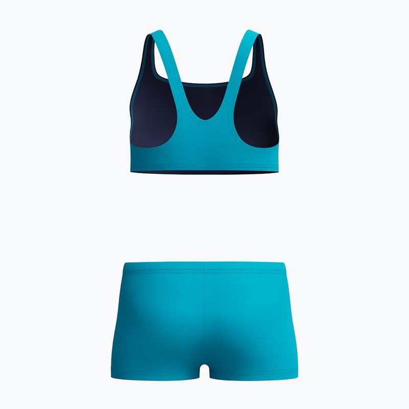 Dětské dvoudílné plavky Speedo Hyperboom Butterfly Back Mayan Blue/Margarita Pink 2