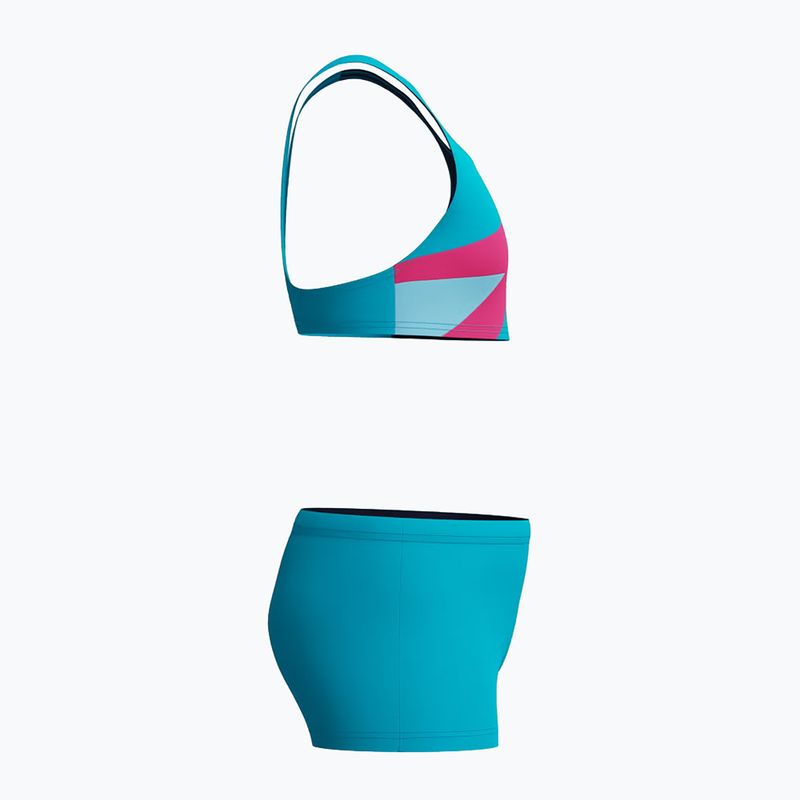 Dětské dvoudílné plavky Speedo Hyperboom Butterfly Back Mayan Blue/Margarita Pink 4