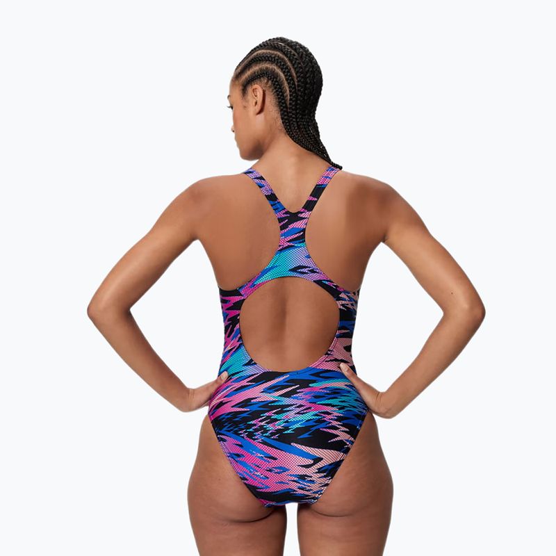 Dámské jednodílné plavky Speedo Hyperboom Print Medalist anthracite 2