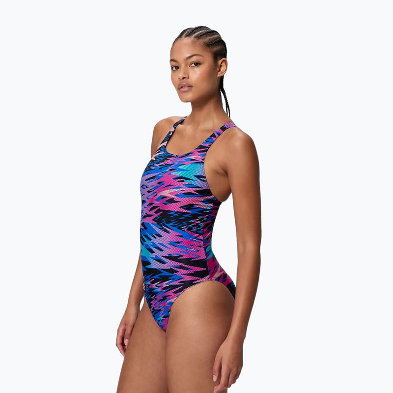 Dámské jednodílné plavky Speedo Hyperboom Print Medalist anthracite 3