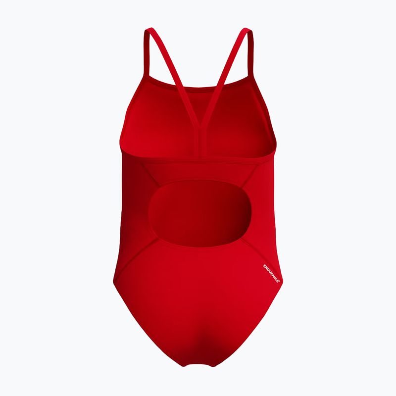 Dětské jednodílné plavky Speedo Endurance+ Logo Thinstrap High Risk Red 2