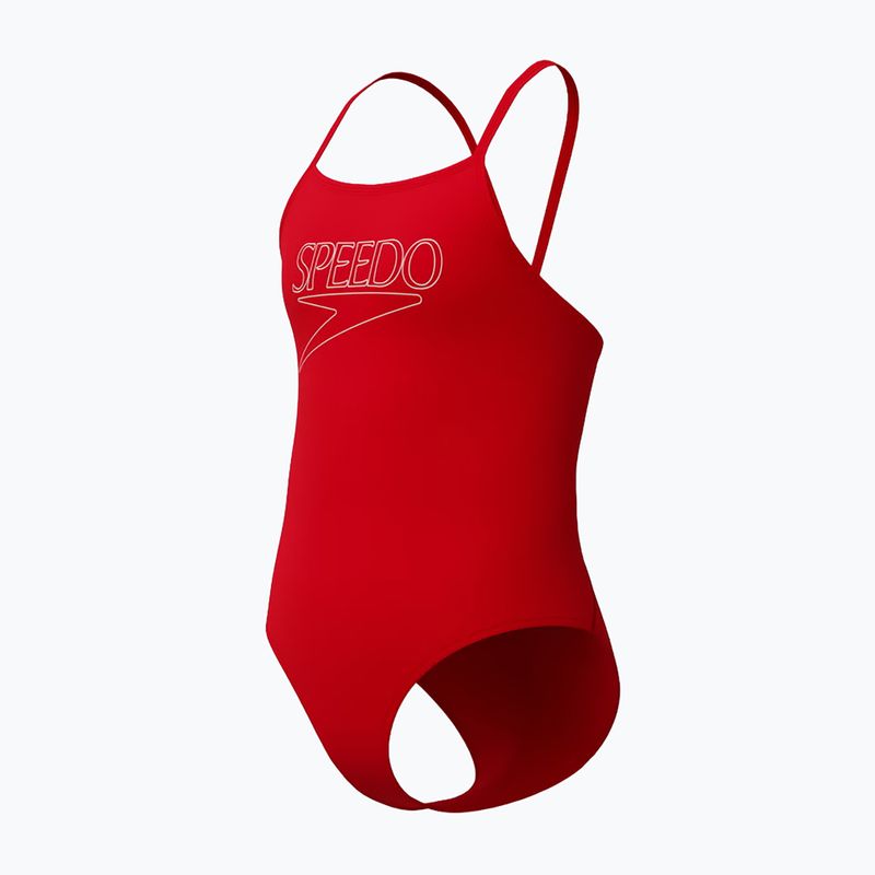 Dětské jednodílné plavky Speedo Endurance+ Logo Thinstrap High Risk Red 3