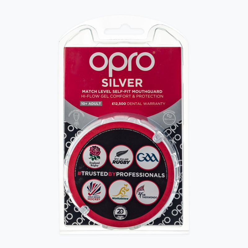 Chránič čelistí Opro Silver bílý