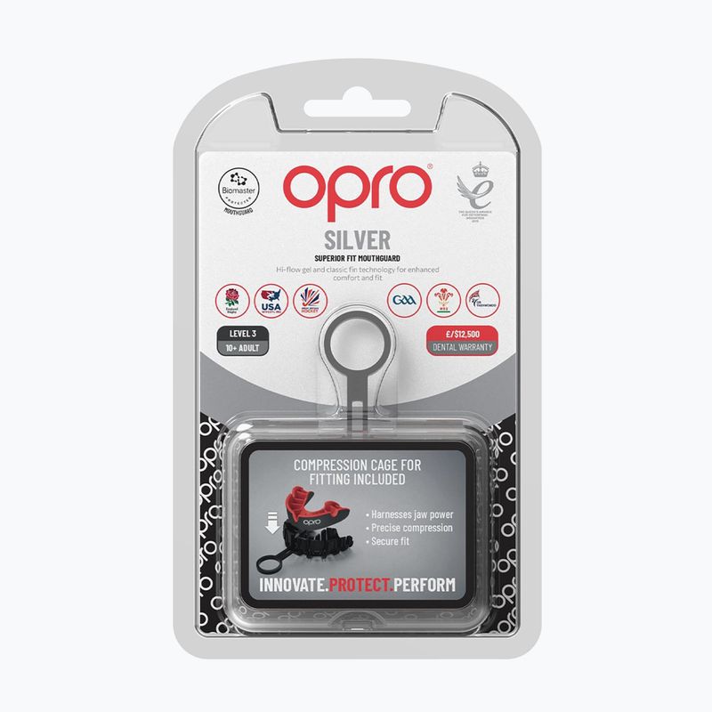 Chránič zubů Opro Silver GEN4 black/red 2