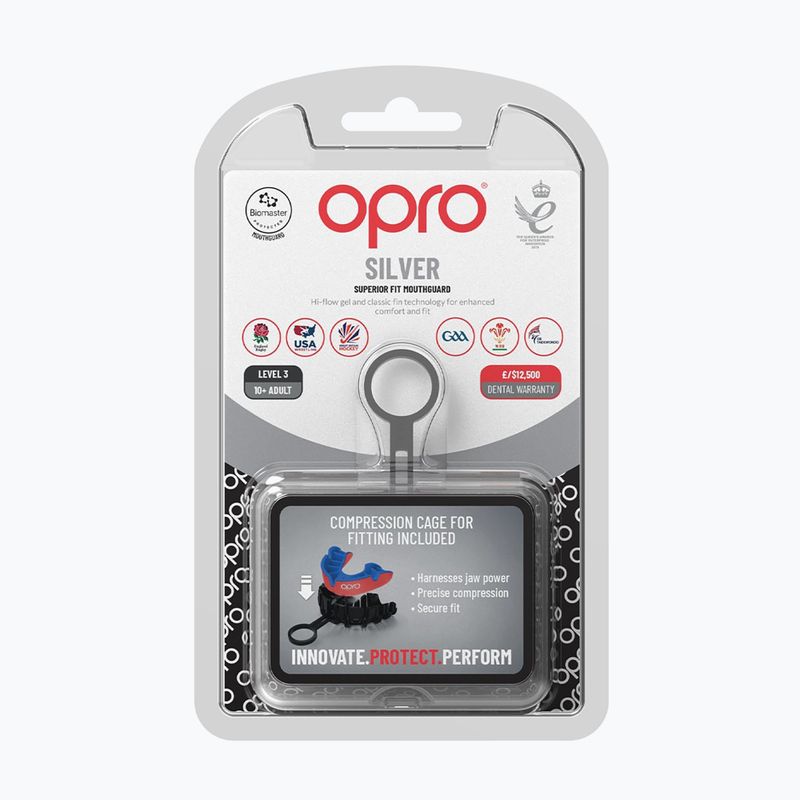 Chránič zubů Opro UFC Silver red 2