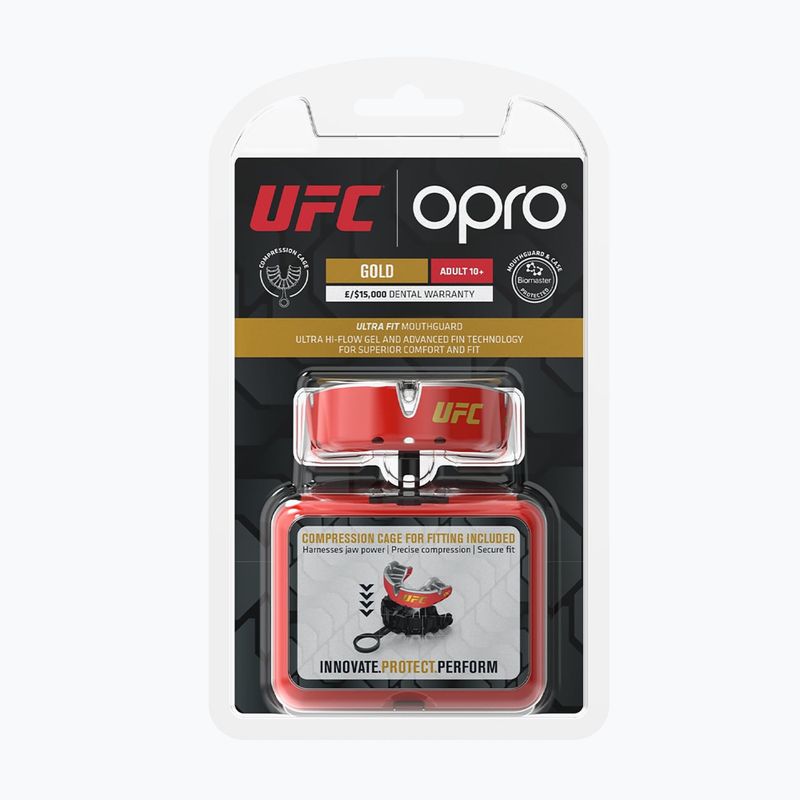 Chránič zubů Opro UFC Gold GEN2 red/silver/gold 2