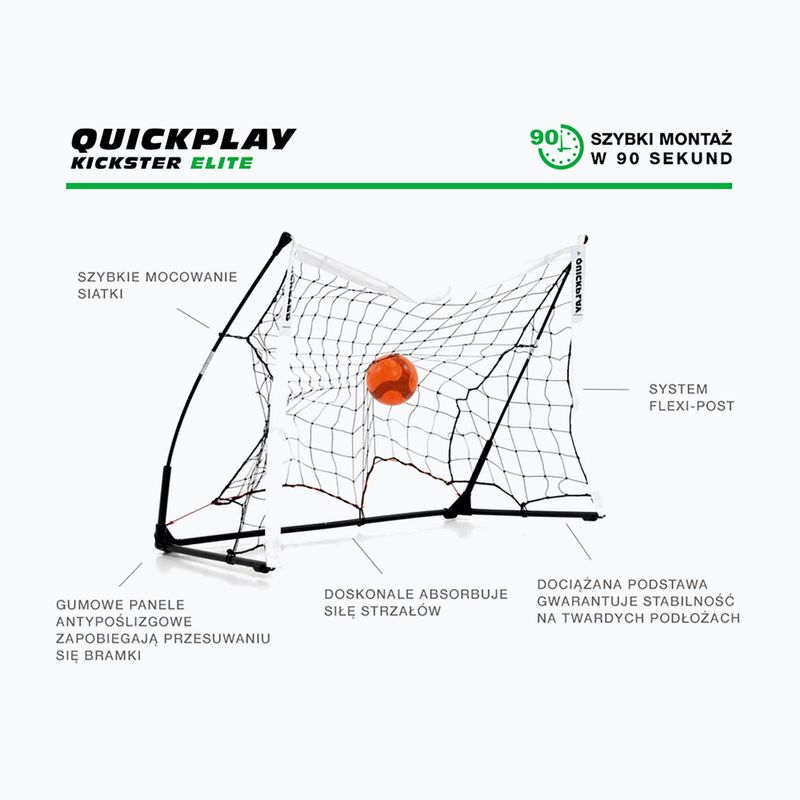 Fotbalová brankaj QuickPlay Kickster Elite 300 x 100 cm bílá QP1181 8