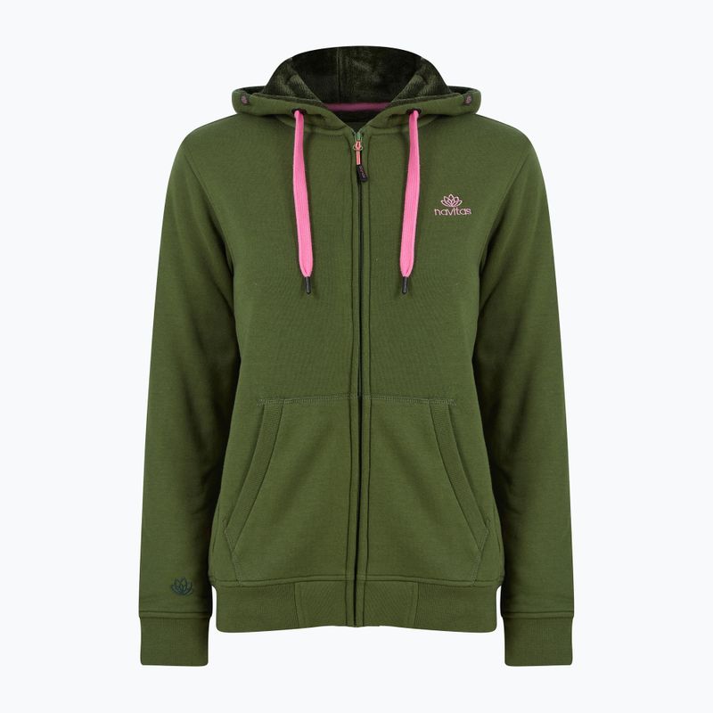 Dámská mikina Navitas Lily Sherpa Zip Hoody green