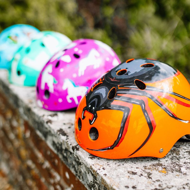 Dětská helma na kolo Hornit  Spider orange/black 8