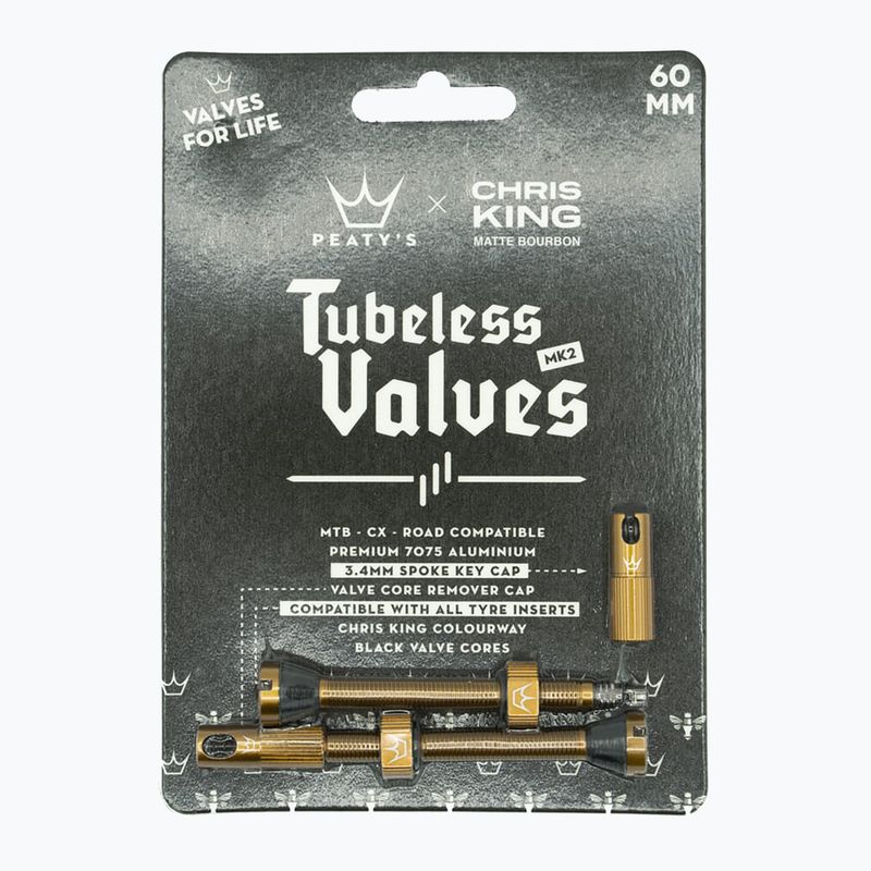 Sada ventilků Peaty's X Chris King MK2 Tubeless Valves 60 mm  2