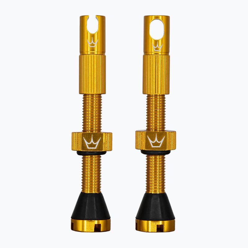 Sada ventilků Peaty's X Chris King MK2 Presta 42 mm gold