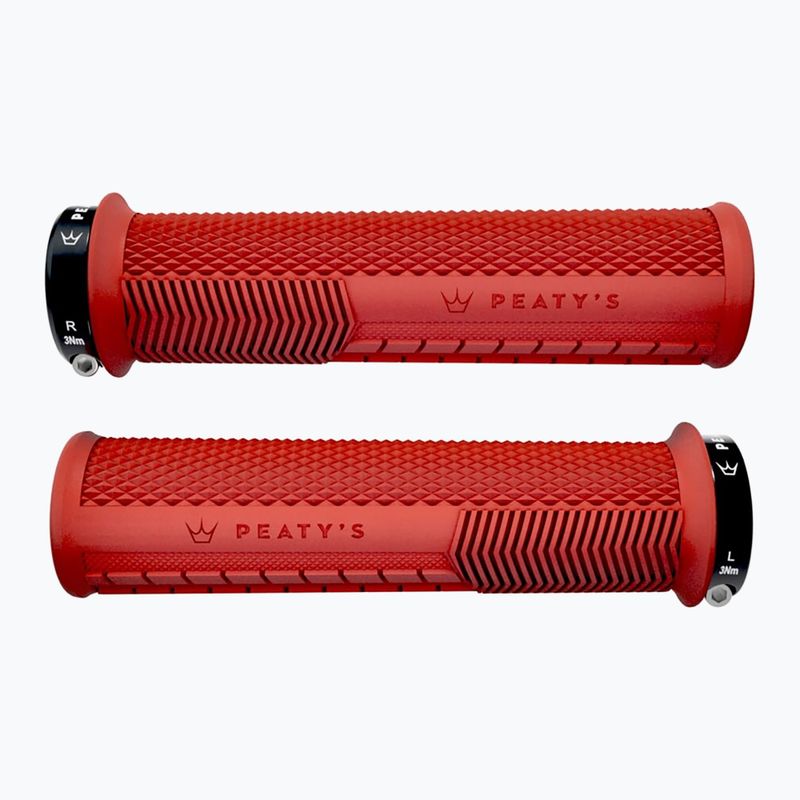 Gripy na řídítka Peaty's Monarch Knurl Thin red