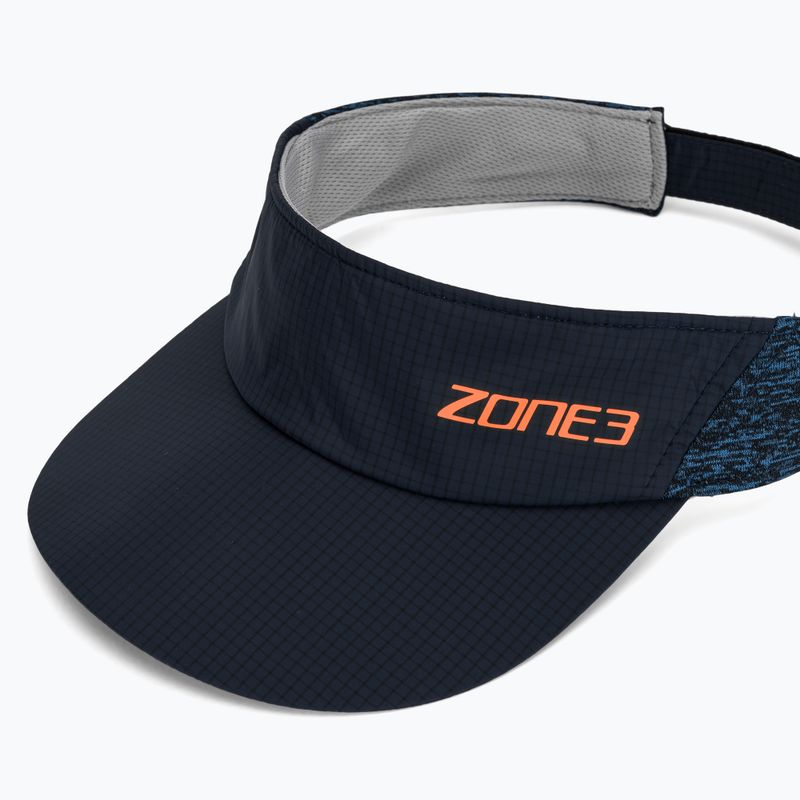 Běžecký kšilt ZONE3 Lightweight Race Visor navy/blue marl/reflective silver 3