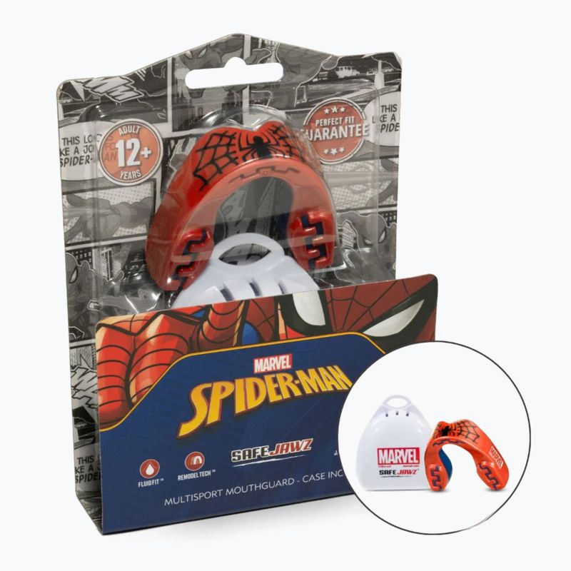 Dětský chránič čelisti SAFEJAWZ Marvel Spider Man red 2