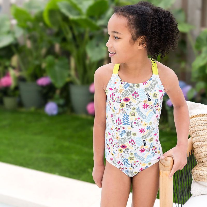 Dětské jednodílné plavky Splash About Jungle Paradise lime 4