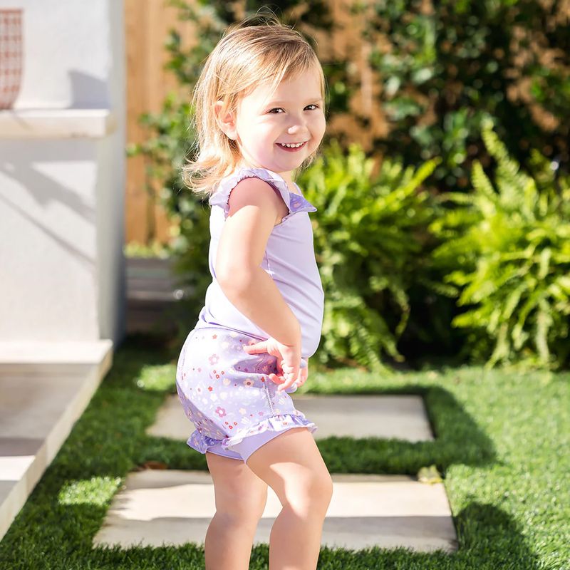 Dětské jednodílné plavky s plenkou Splash About Happy Nappy Frills strawberry field 5