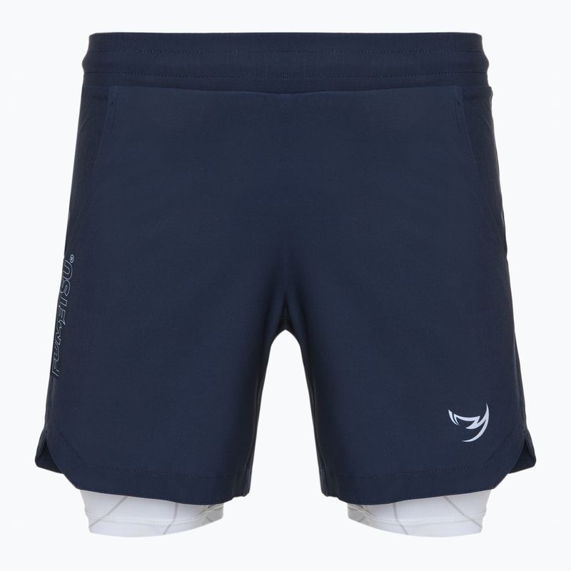 Pánské tréninkové šortky FUMETSU Icon Dual Layer navy/ white
