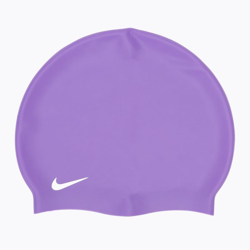 Dětská plavecká čepice Nike Solid Silicone fialová TESS0106-505
