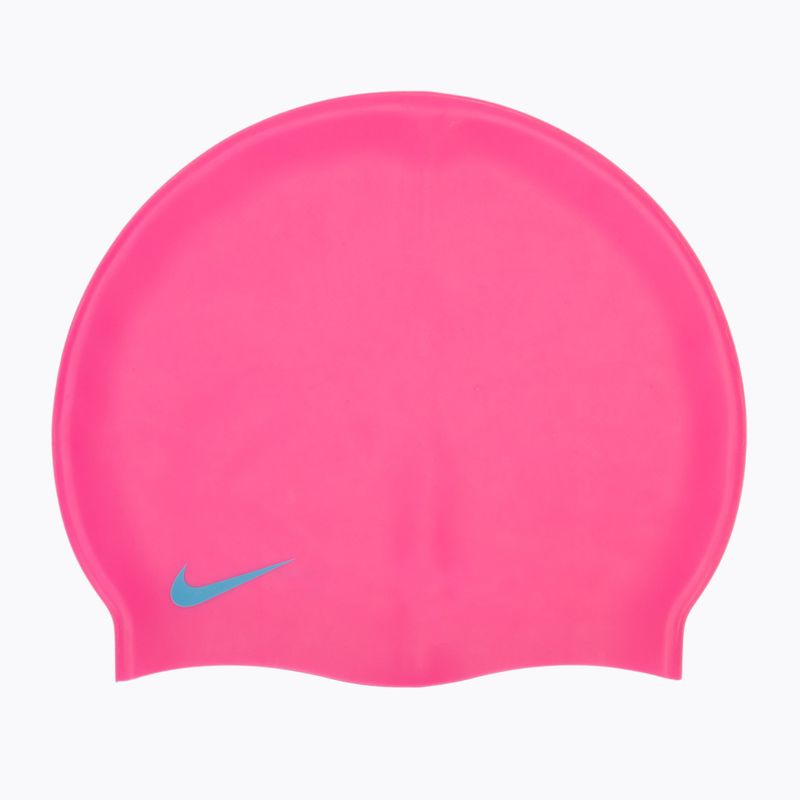 Dětská plavecká čepice Nike Solid Silicone růžová TESS0106-670