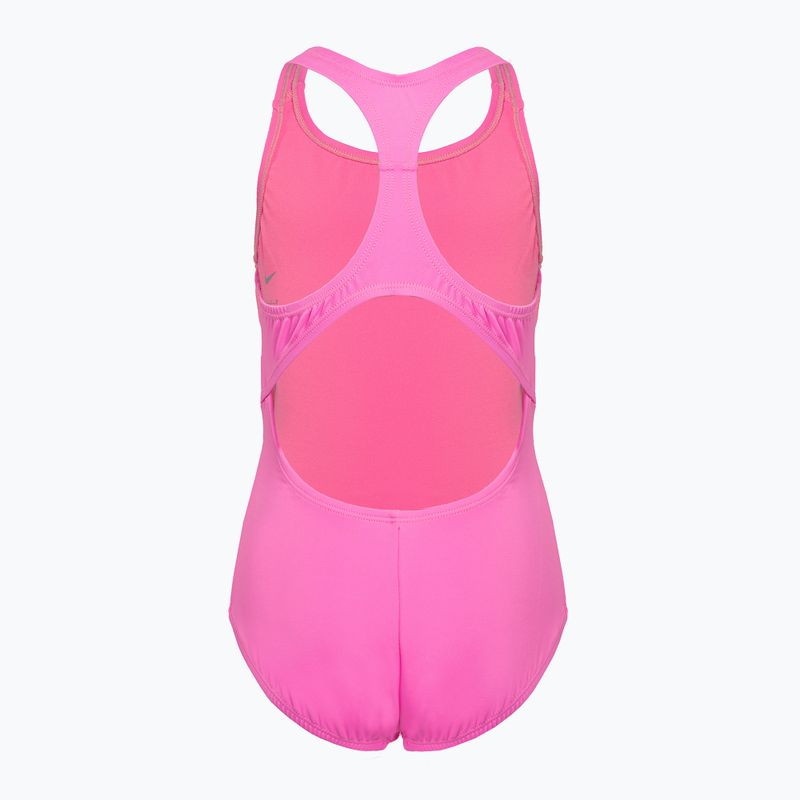 Dětské jednodílné plavky Nike Essential Racerback růžové NESSB711-670 2