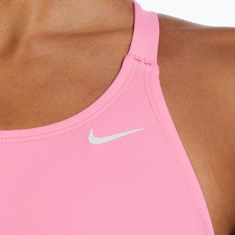 Nike Hydrastrong Solid Fastback dámské jednodílné plavky růžové NESSA001-660 6
